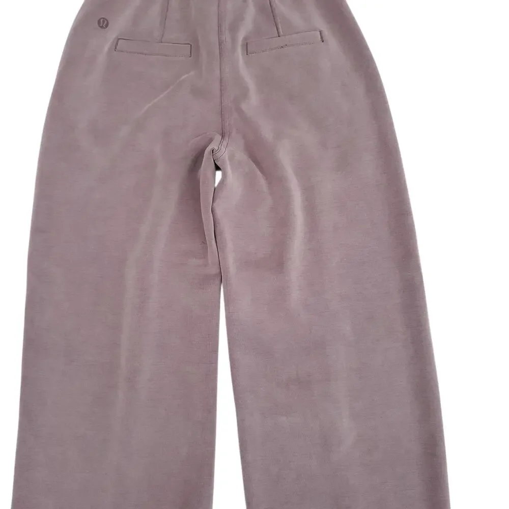 Lululemon Softstreme Pintuck Mid-Rise Pant Beige Yoga Lounge Casual Sz XXXS